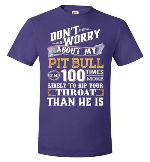 DON'T WORRY ABOUT MY PIT BULL